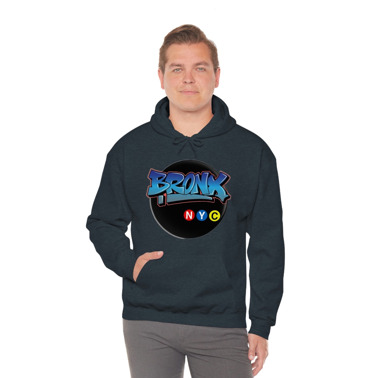 Bronx Graffiti Style Unisex Heavy Blend Hooded Sweatshirt