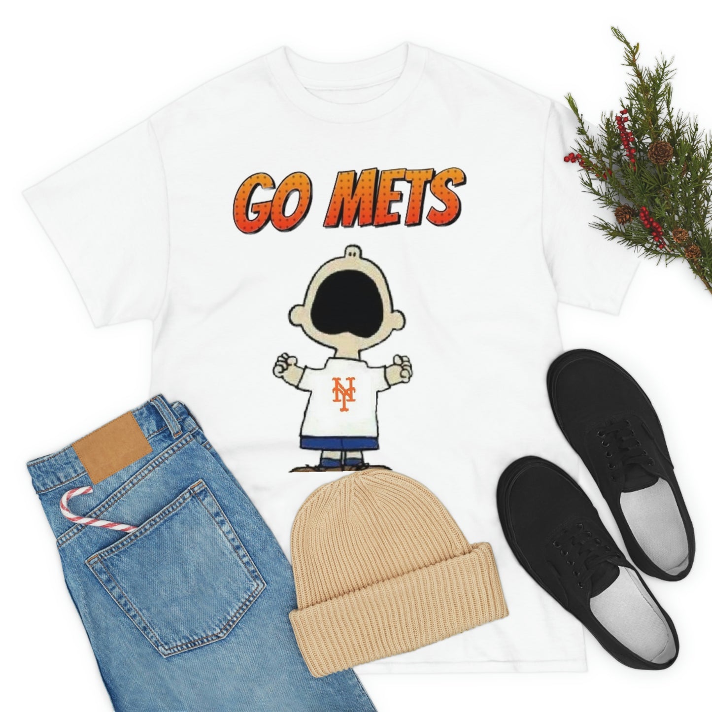Go Mets Unisex Heavy Cotton Tee