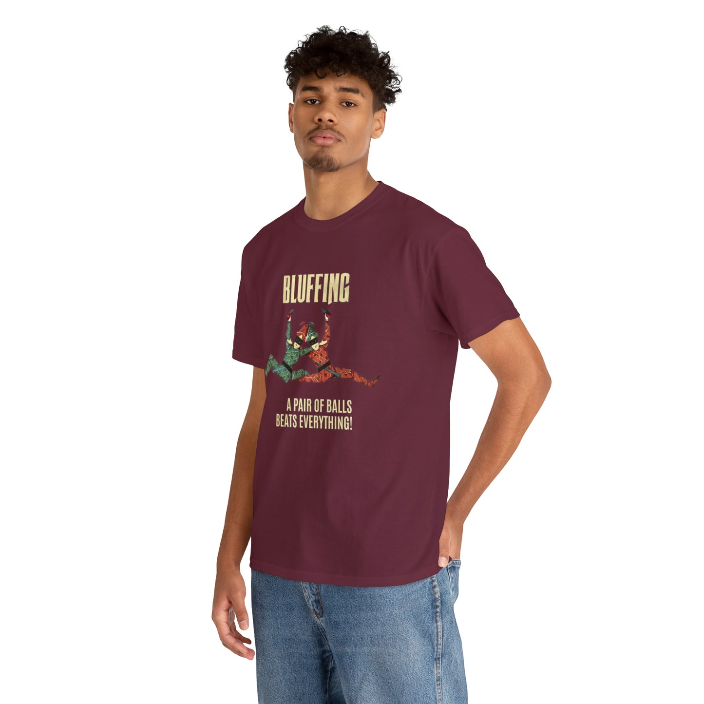 Bluffing - A Pair Of Balls Beats Everything Unisex Heavy Cotton Tee