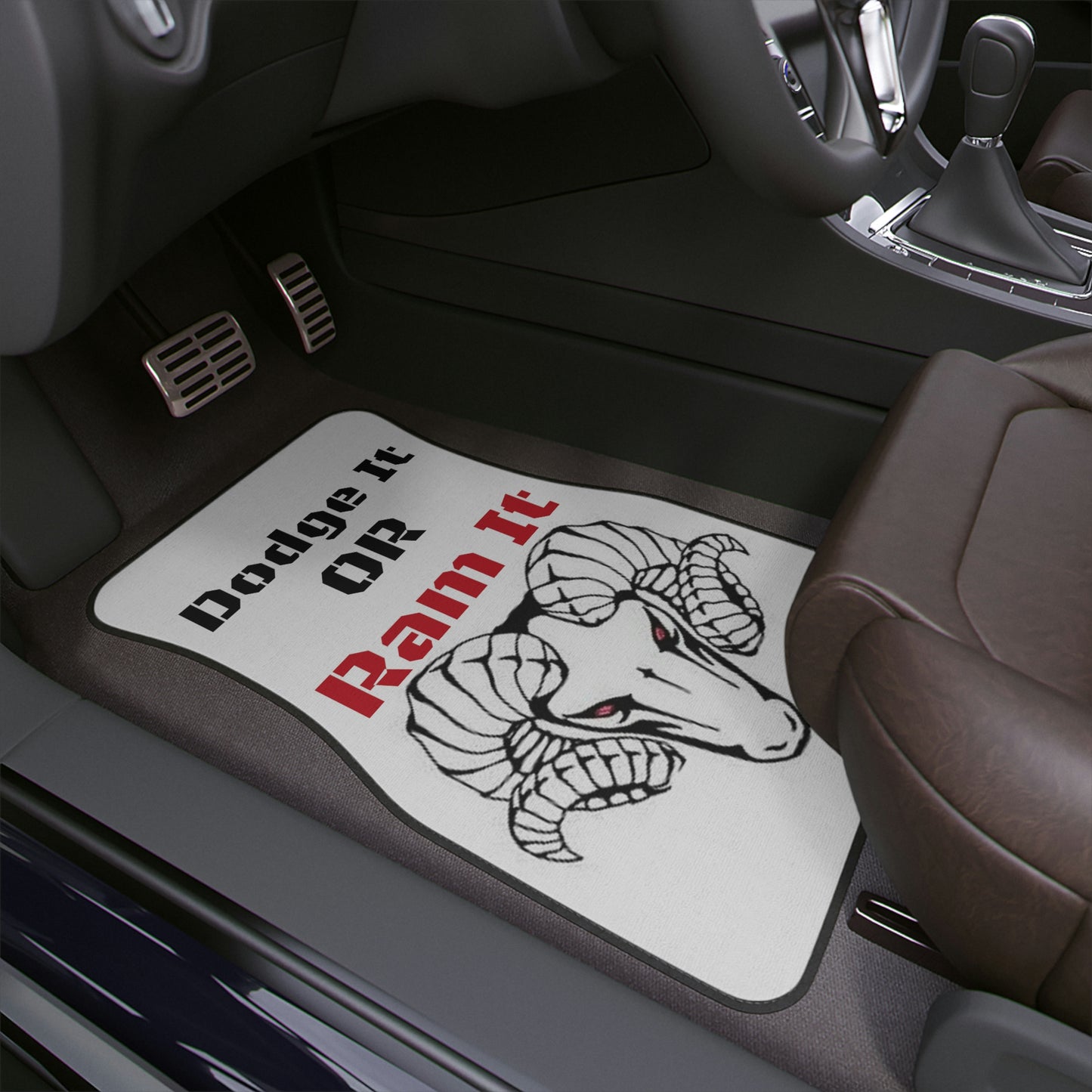 Dodge It Or Ram It Car Floor Mats, 1pc
