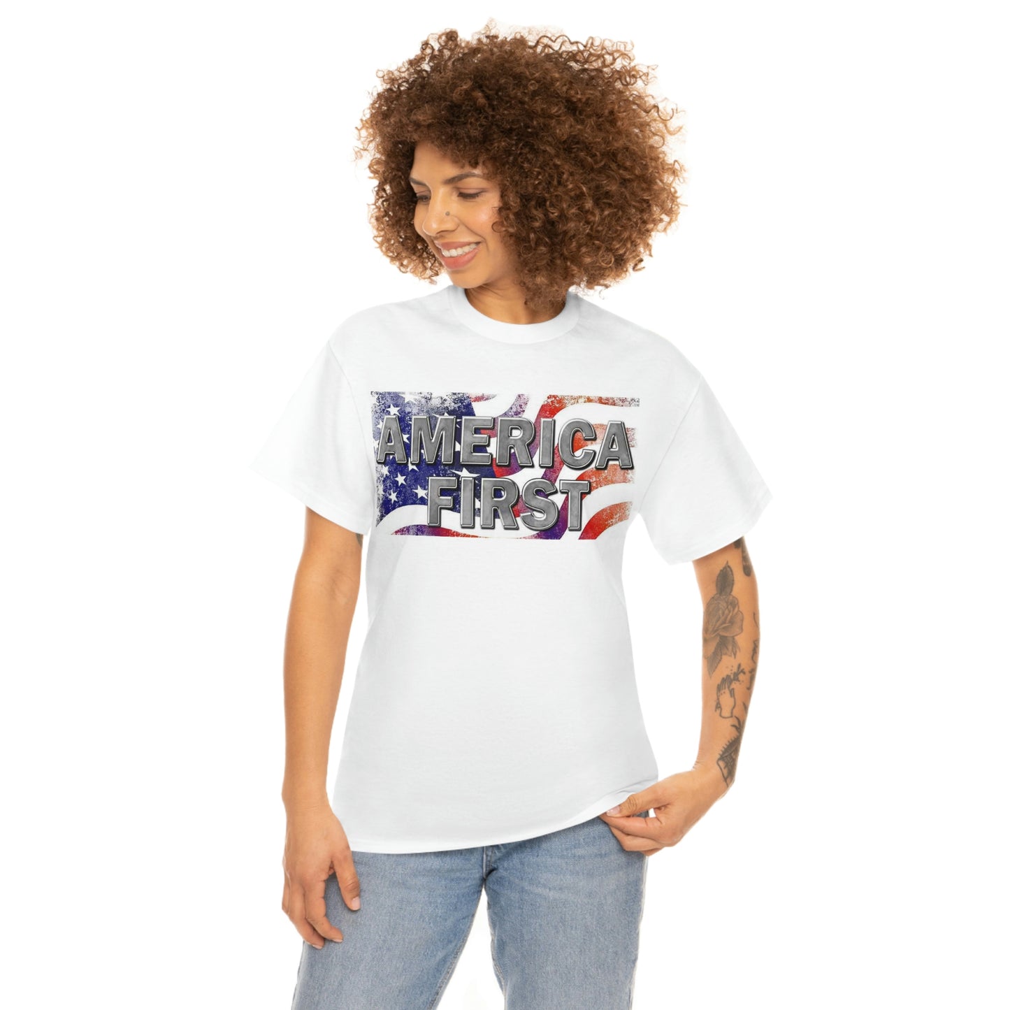 America First Unisex Heavy Cotton Tee