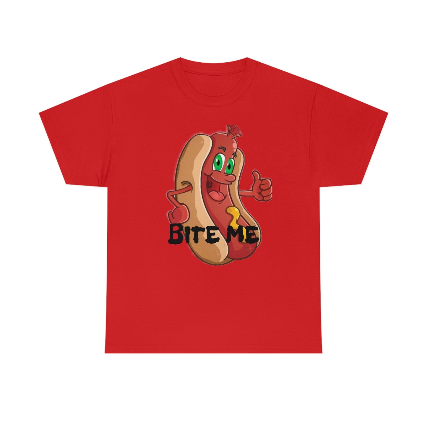 Bite Me Unisex Heavy Red Cotton Tee