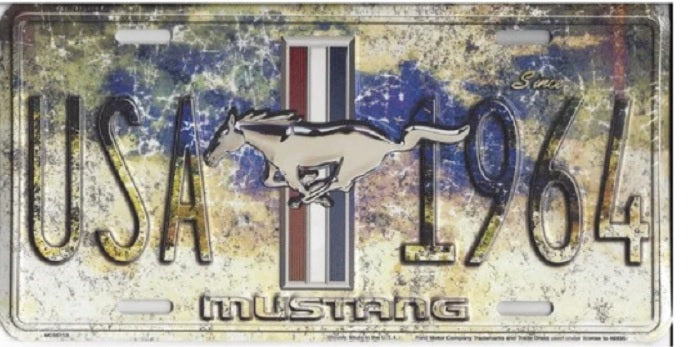 Ford Mustang Since 1964 Metal License Plate