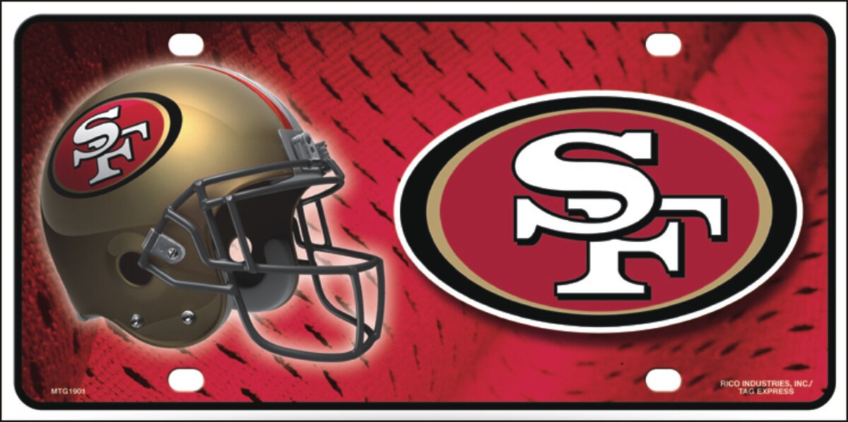 San Francisco 49ers NFL Licensed Metal Novelty License Plate