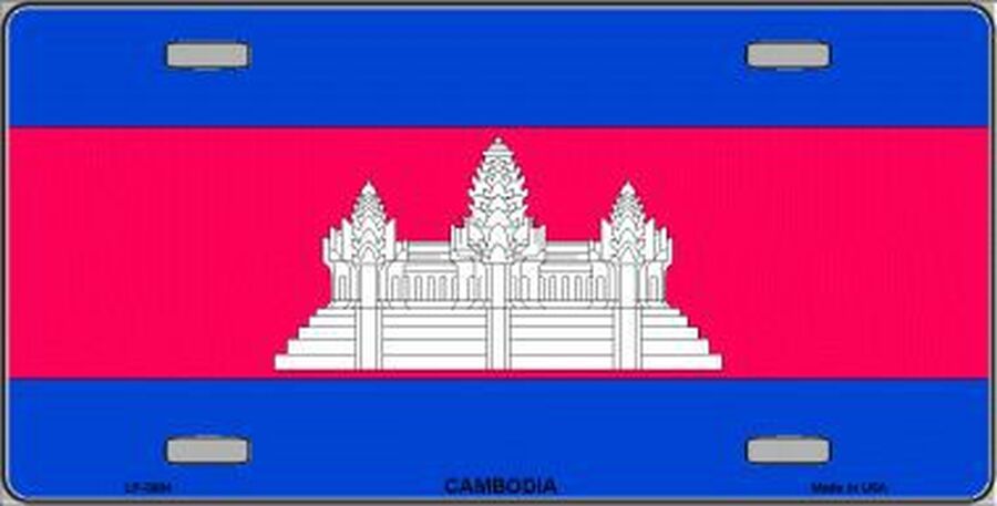Cambodia Flag License Plate Autos Tag