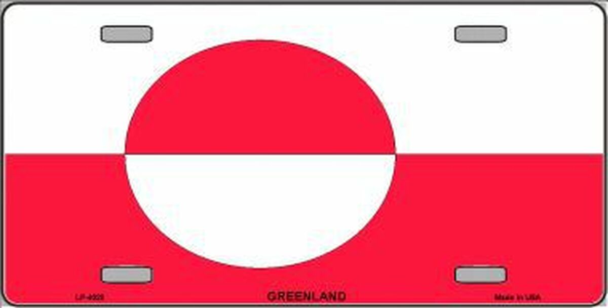 Greenland Flag Metal Novelty License Plate