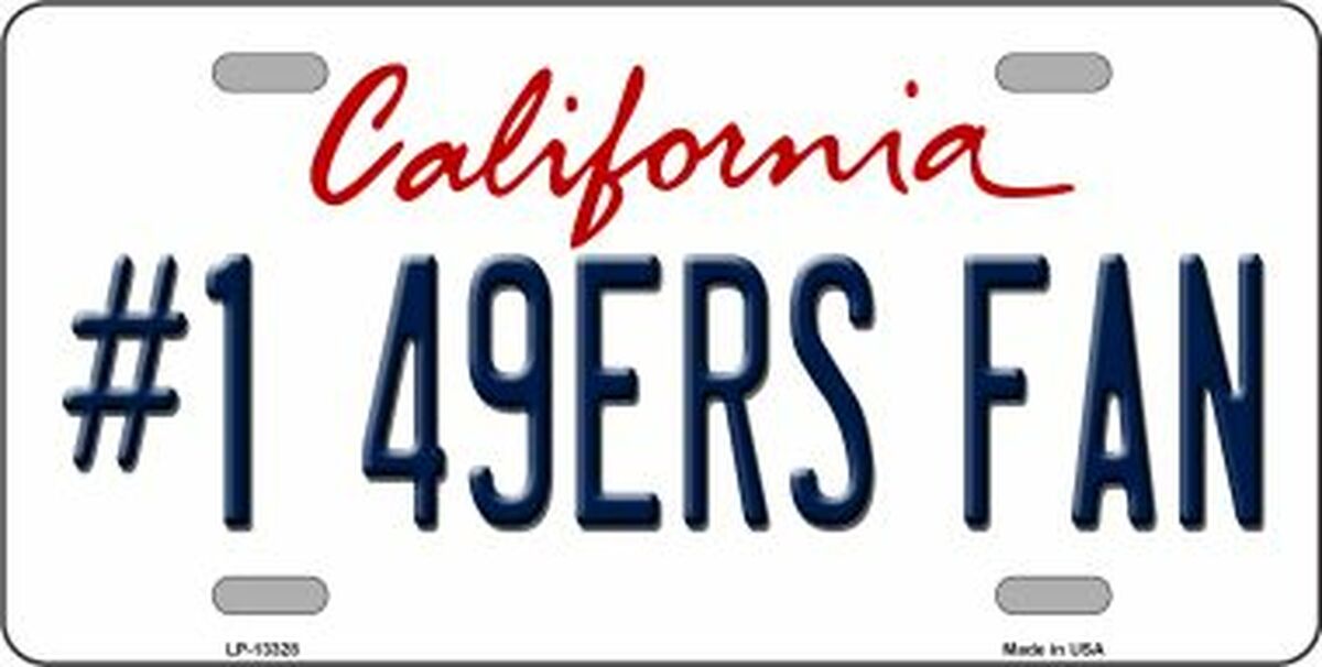 Number 1 49ers Fan Novelty Metal License Plate Tag