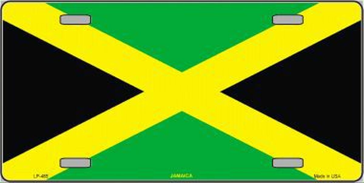 Jamaican Flag License Plate