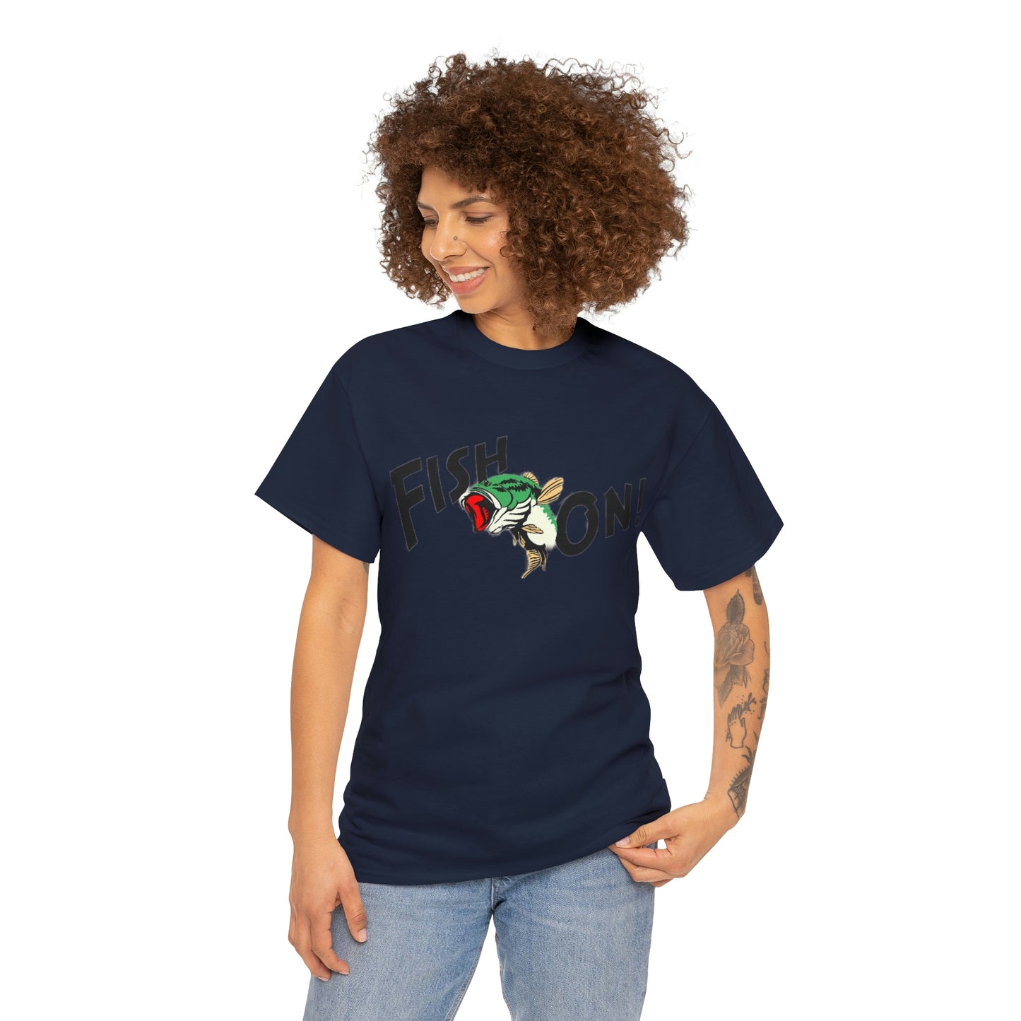 Fish On Fisherman's Unisex Heavy Cotton Tee