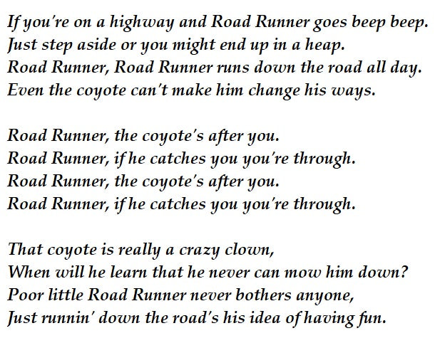Roadrunner Song Lyrics