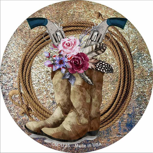 Pistols In Boots Circular Coaster