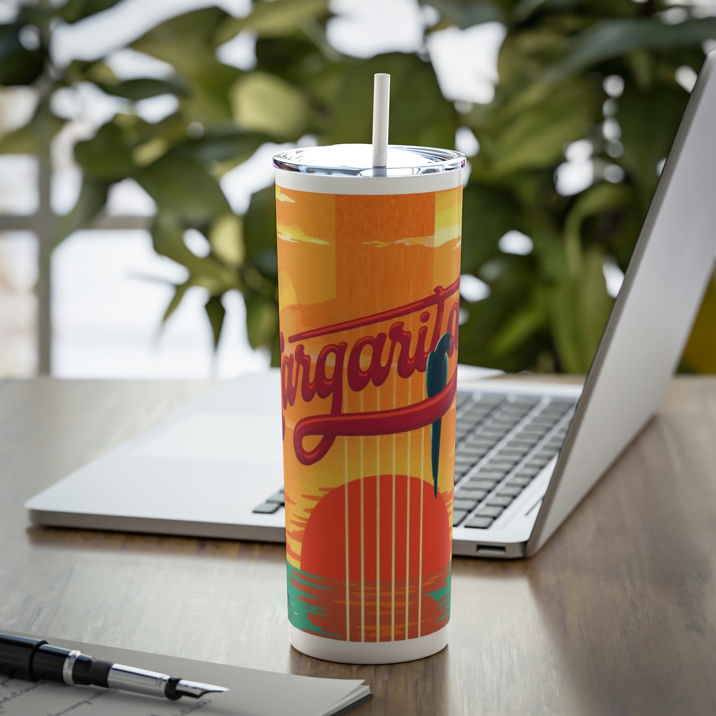 Skinny Steel Margaritaville Tumbler with Straw, 20oz