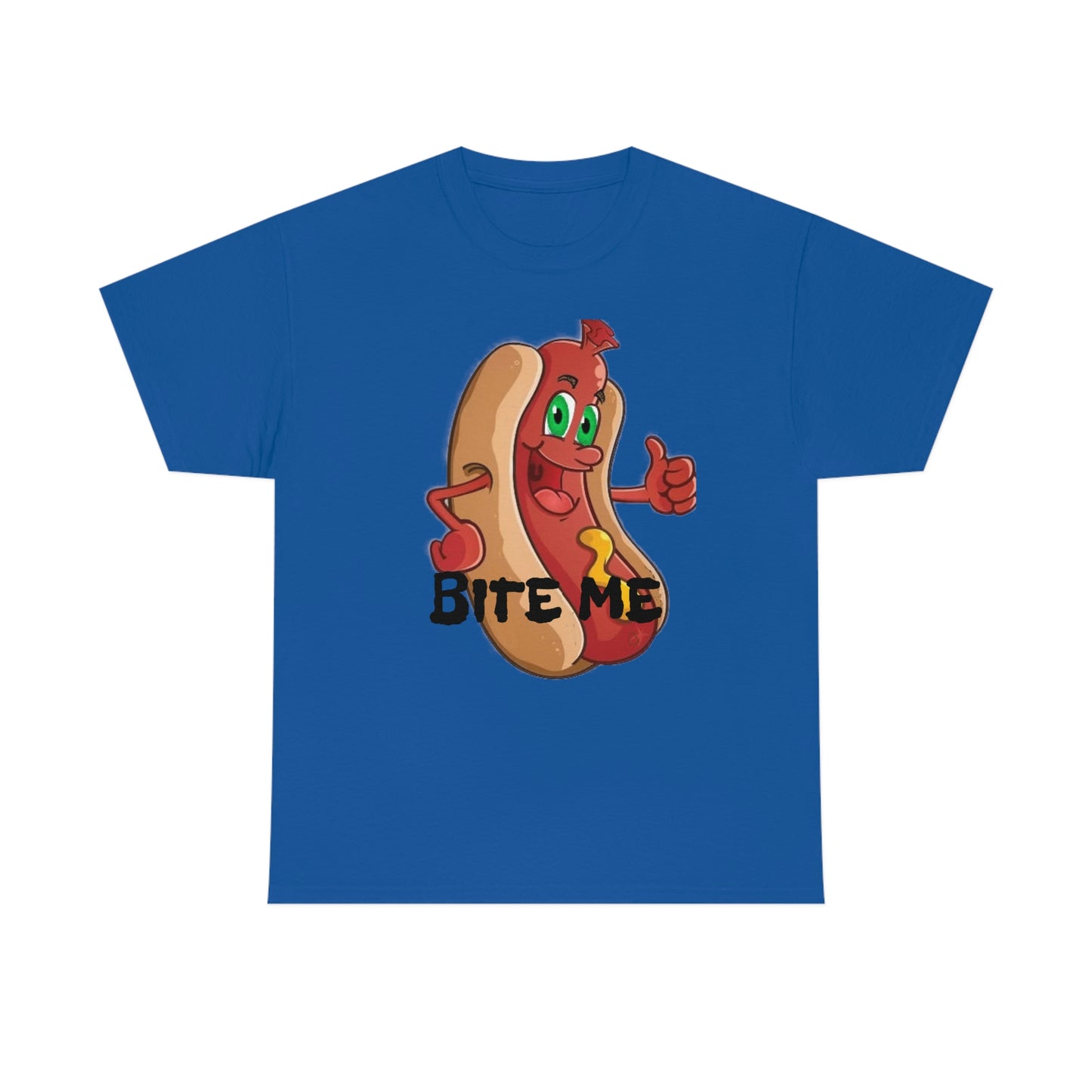 Bite Me Unisex Heavy Cotton Tee Blue