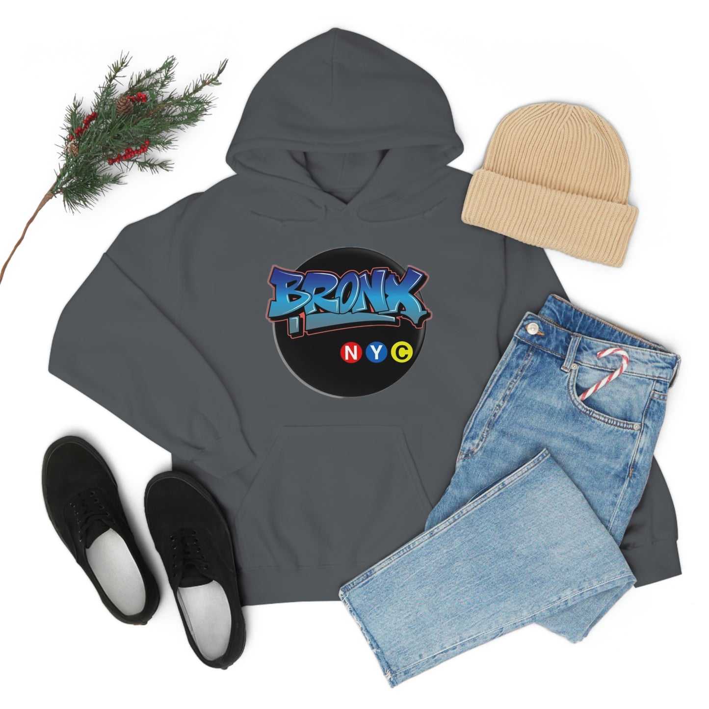 Bronx Graffiti Style Unisex Heavy Blend Hooded Sweatshirt