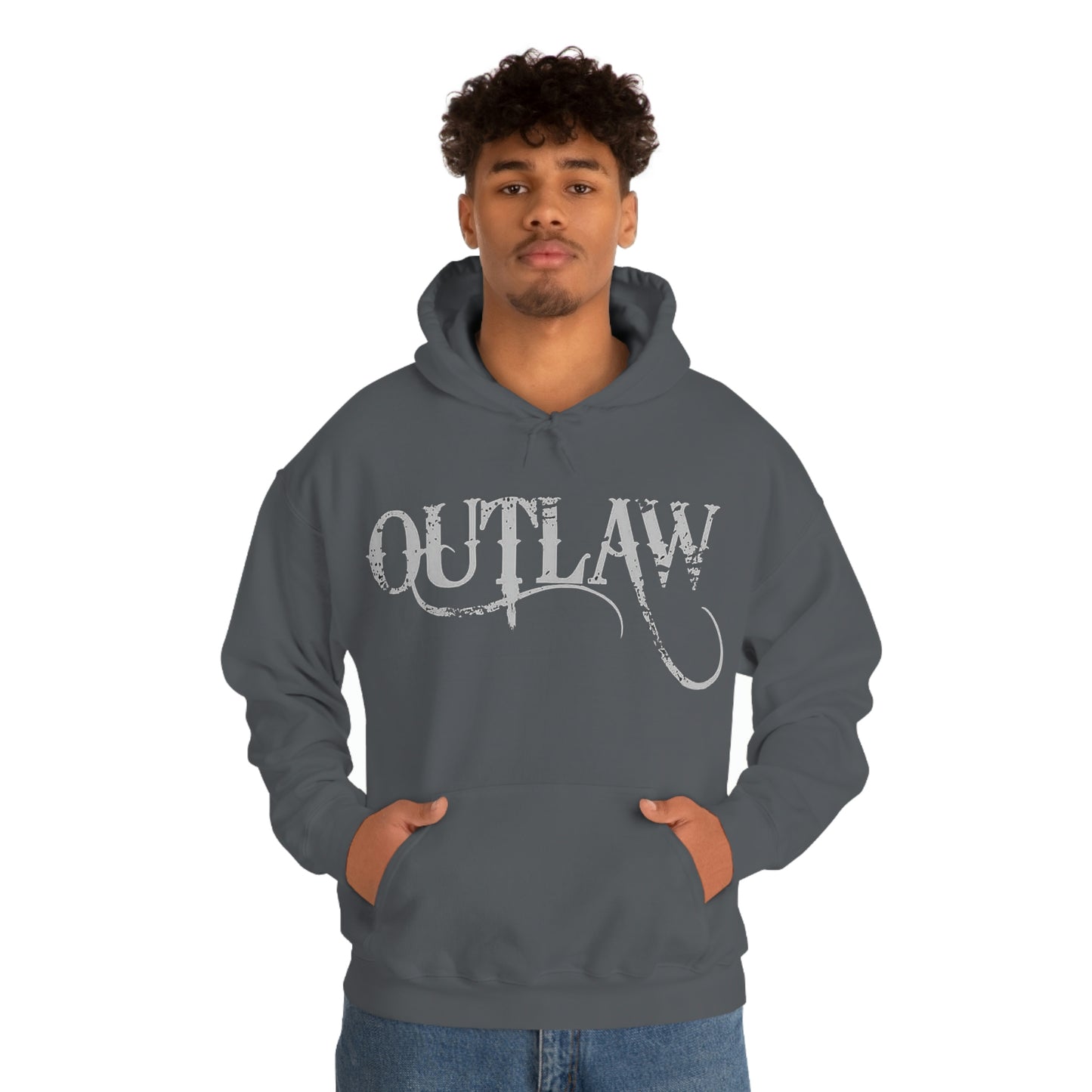 Outlaw Unisex Heavy Blend™ Hooded Sweatshirt On Model