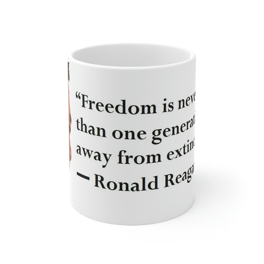 Ronald Reagan Collection Ceramic Mug  Freedom Quote