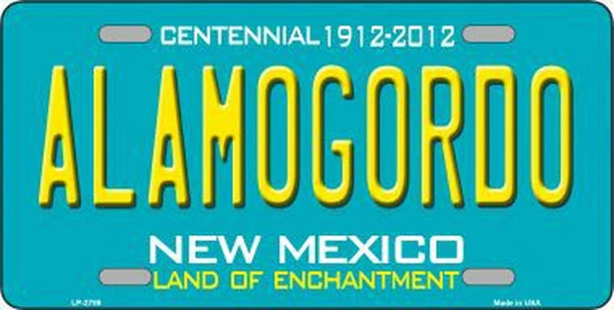 Alamogordo New Mexico Centennial License Plate