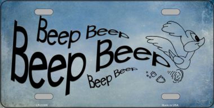 Beep Beep Photo License Plate Style Sign