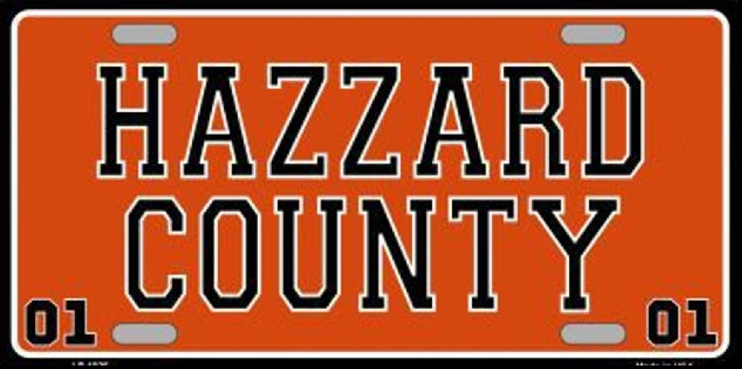 Hazzard County 01 Metal Novelty License Plate Tag