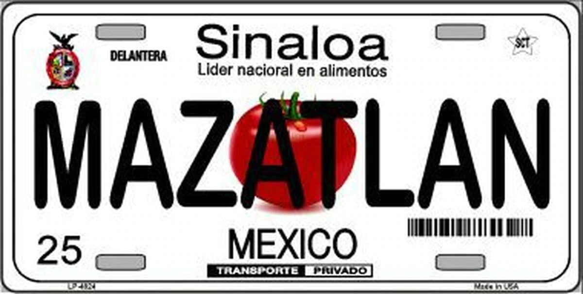 Mazatlan Sinaloa Mexico License Plate