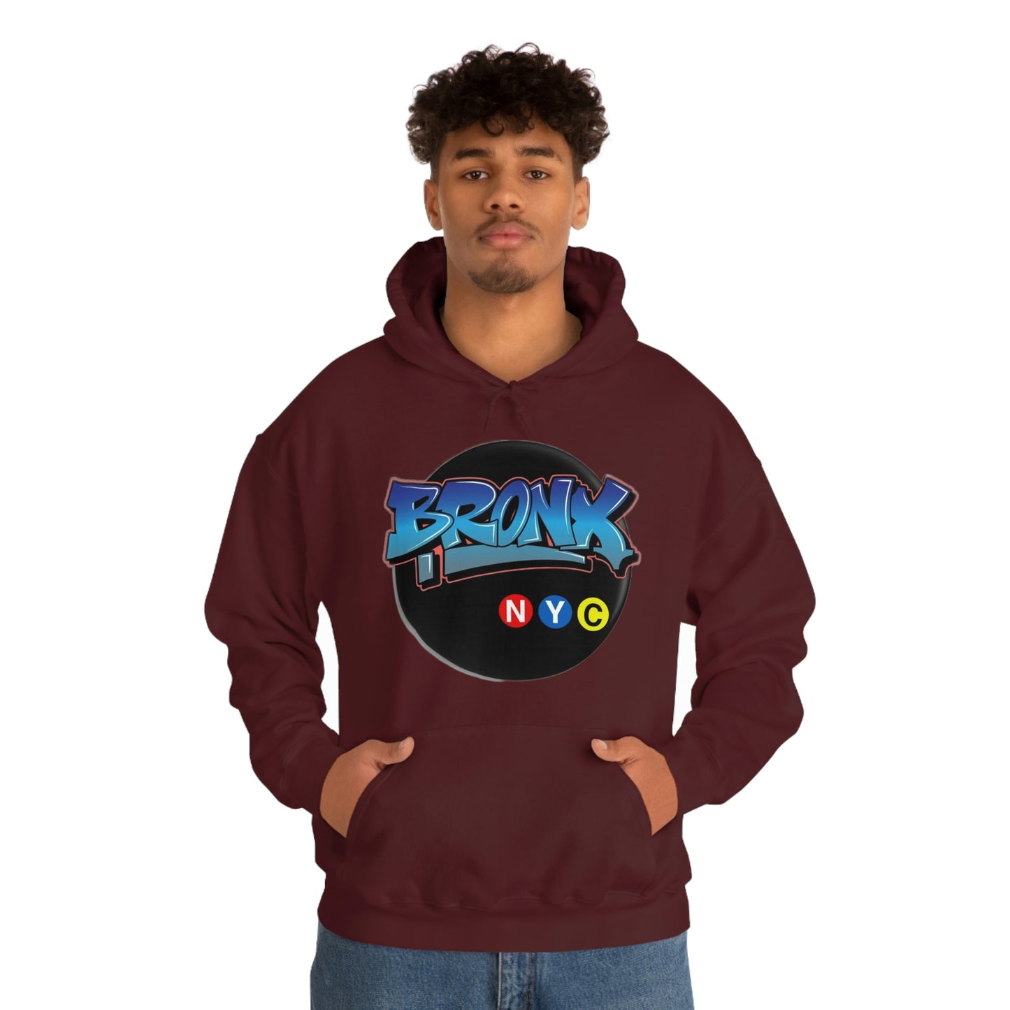 Bronx Graffiti Style Unisex Heavy Blend Hooded Sweatshirt