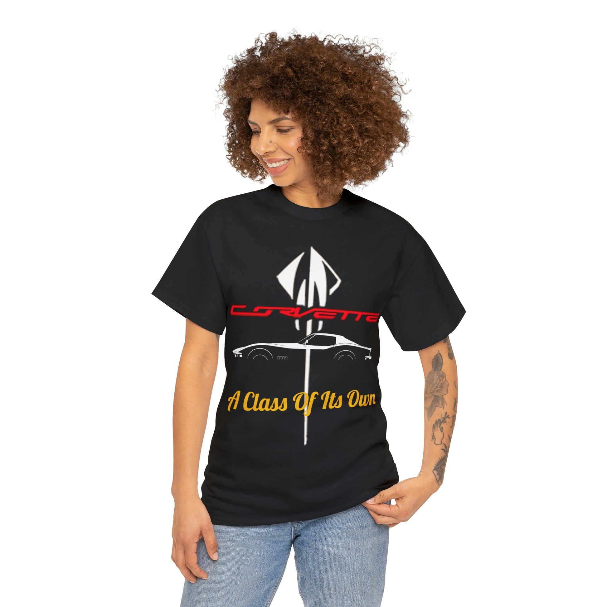 Female Model Corvette - A Class Of Its Own - Unisex Heavy Cotton Tee