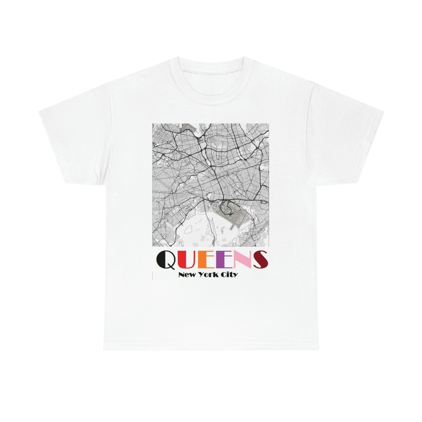 Queens New York City Unisex Heavy Cotton Tee Shirt