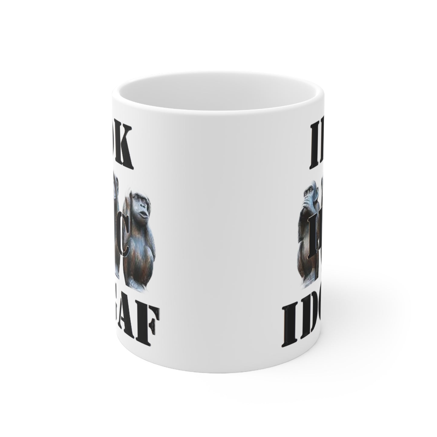 Ceramic Mug Inscription IDK IDC IDGAF