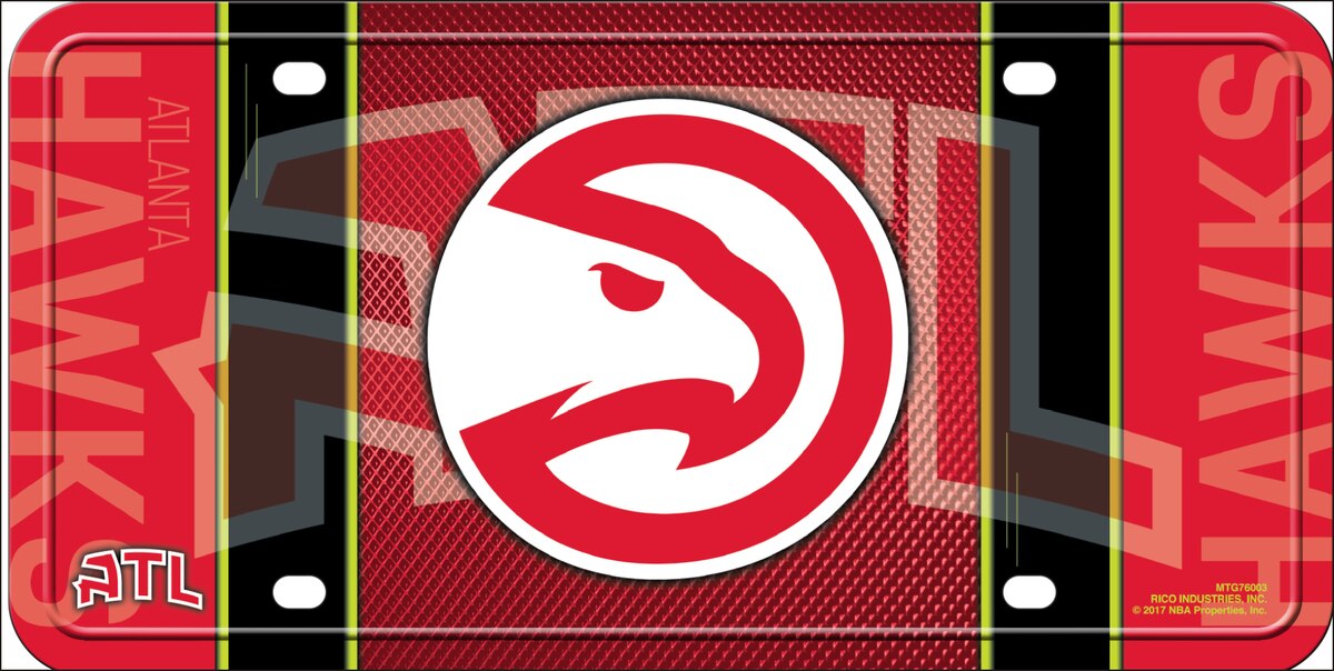 Atlanta Hawks NBA Licensed Novelty Metal Team License Plate