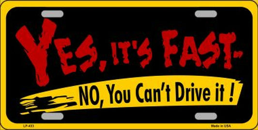 Yes Its Fast Vanity License Plate