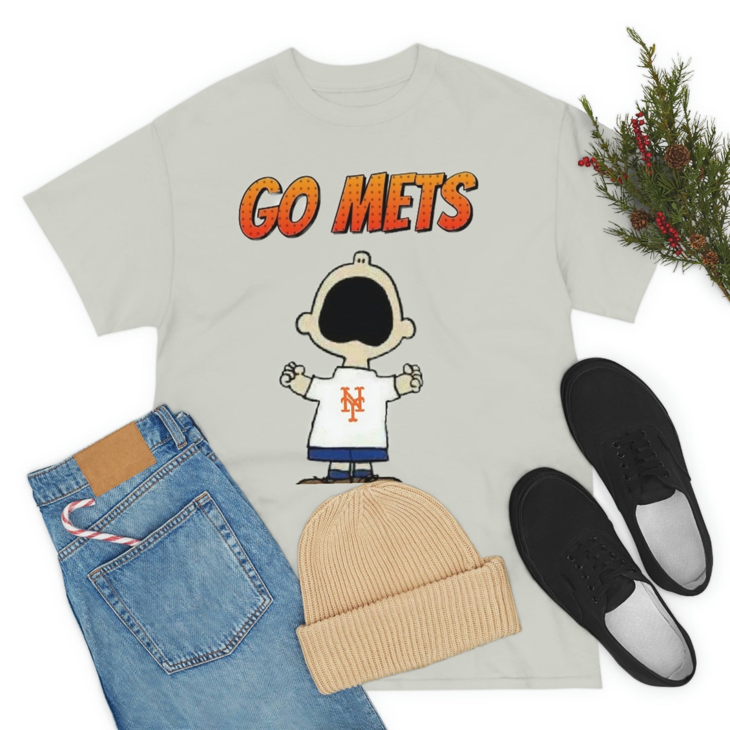 Go Mets Unisex Heavy Cotton Tee