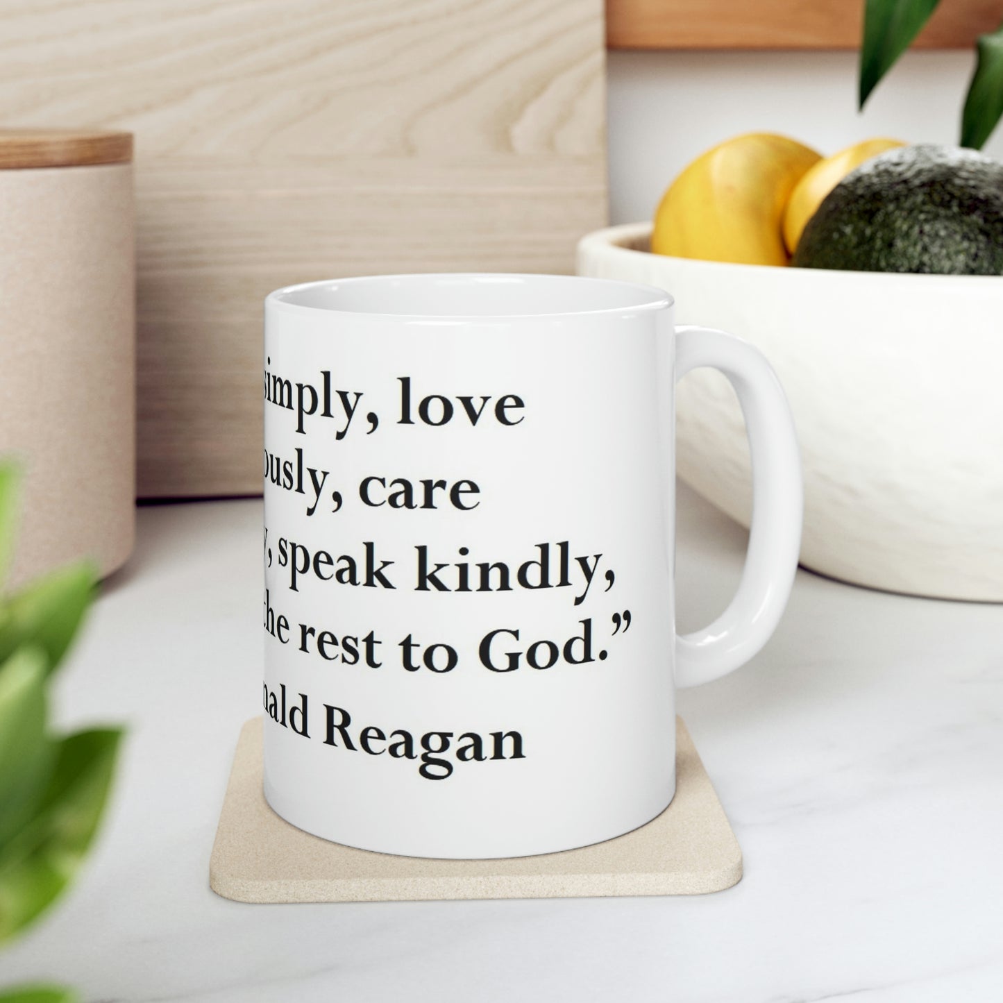 Ronald Reagan Collection Live simply, love generously Ceramic Mug 11oz
