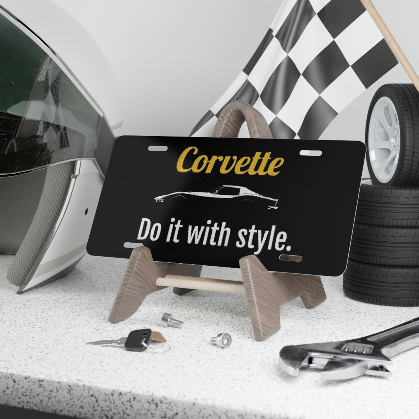 Corvette - Do It With Style Vanity License Plate