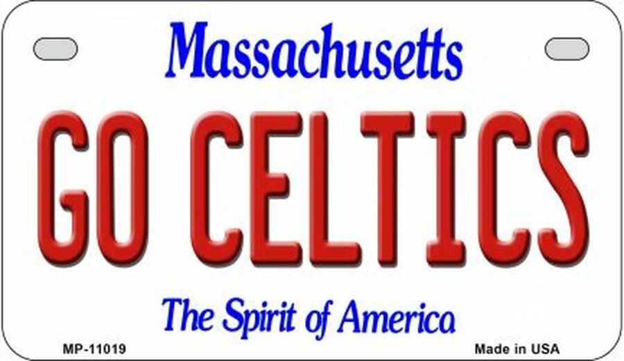GO CELTICS Novelty Metal Motorcycle Plate