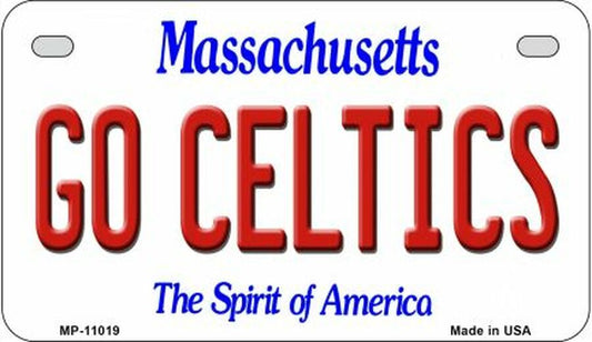 GO CELTICS Novelty Metal Motorcycle Plate