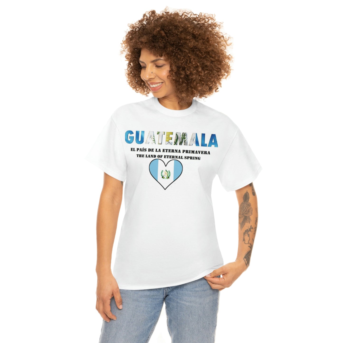 Guatemala The Land of Eternal Spring  / El País de la Eterna Primavera Unisex Heavy Cotton Tee