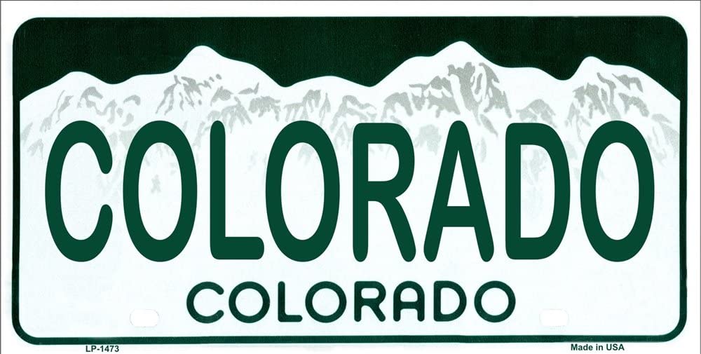 COLORADO ON Colorado State Background Vanity Metal License Plate