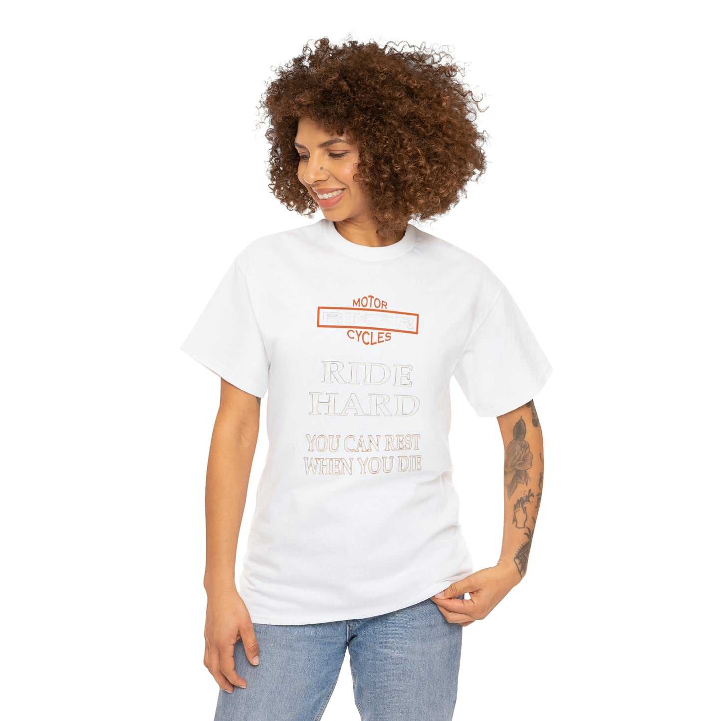 Ride Hard Bikers Unisex Heavy Cotton Tee Shirt