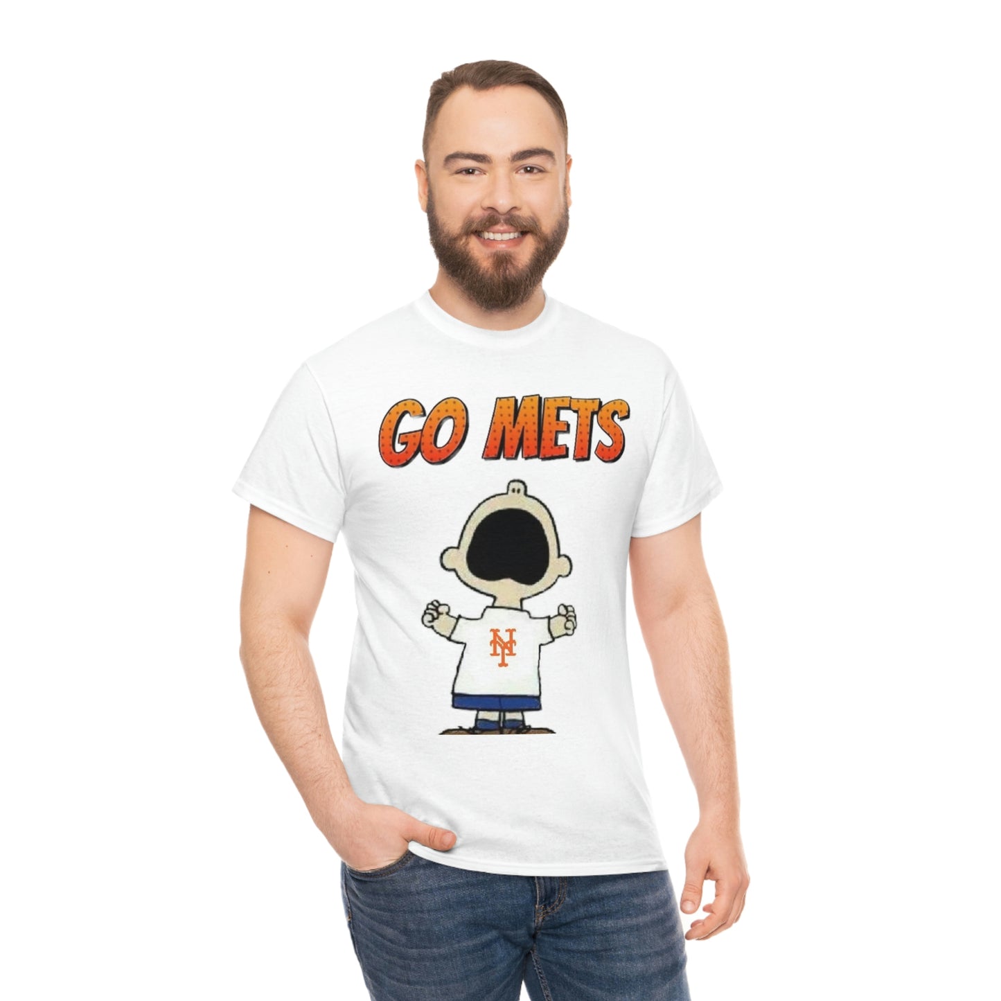 Go Mets Unisex Heavy Cotton Tee