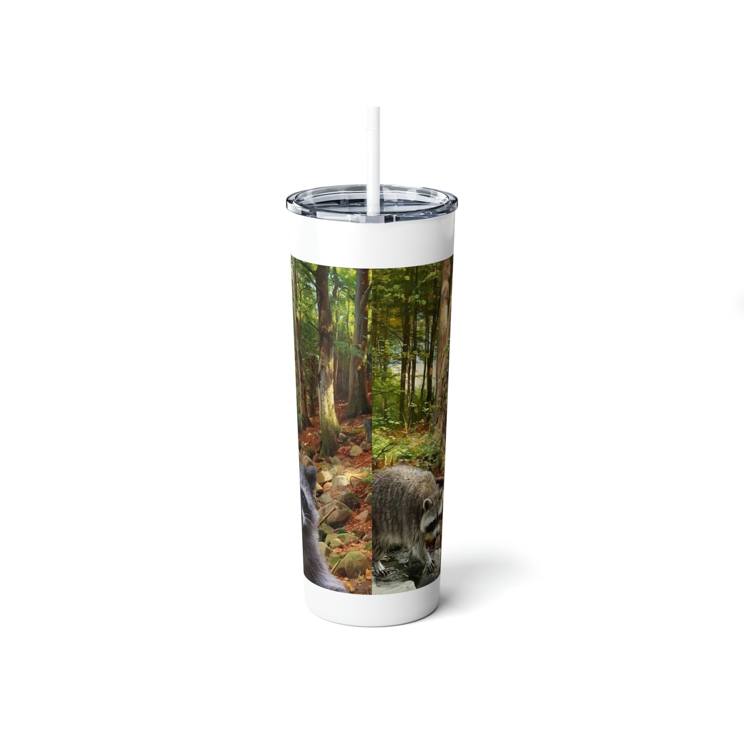Scenic Woodlands Stream Skinny Steel Tumbler with Straw, 20oz