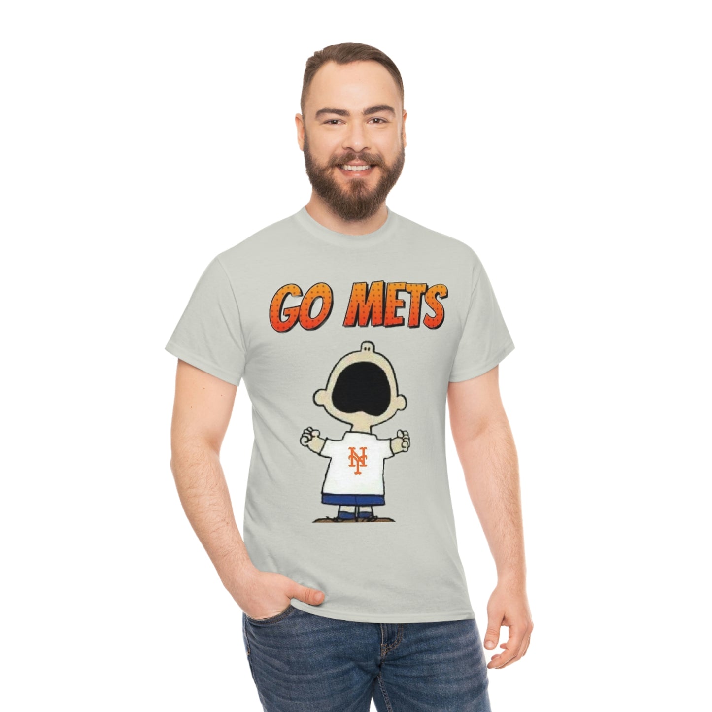 Go Mets Unisex Heavy Cotton Tee