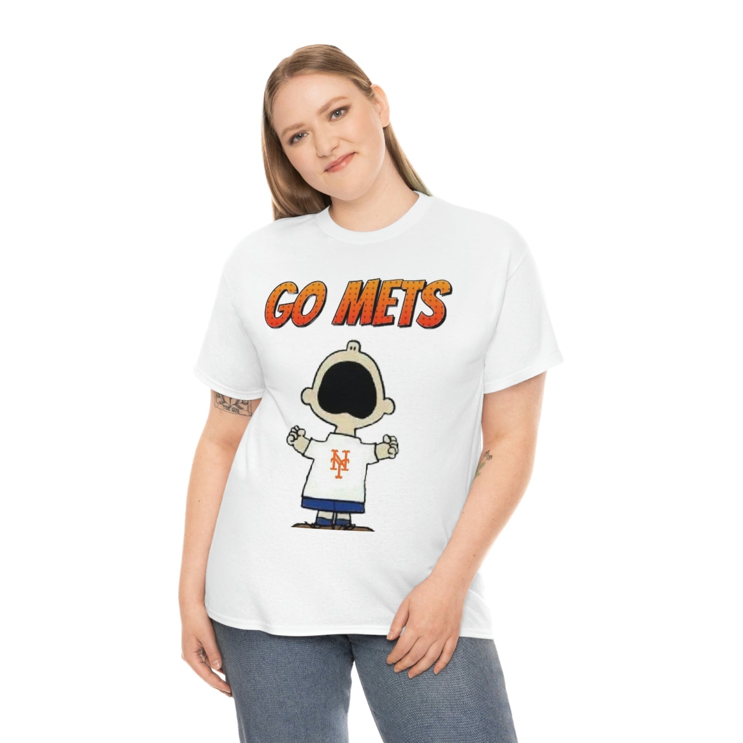 Go Mets Unisex Heavy Cotton Tee