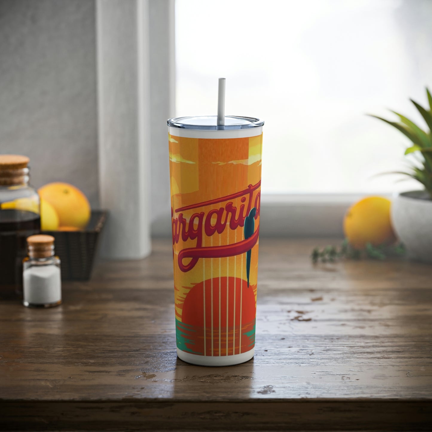 Skinny Steel Margaritaville Tumbler with Straw, 20oz