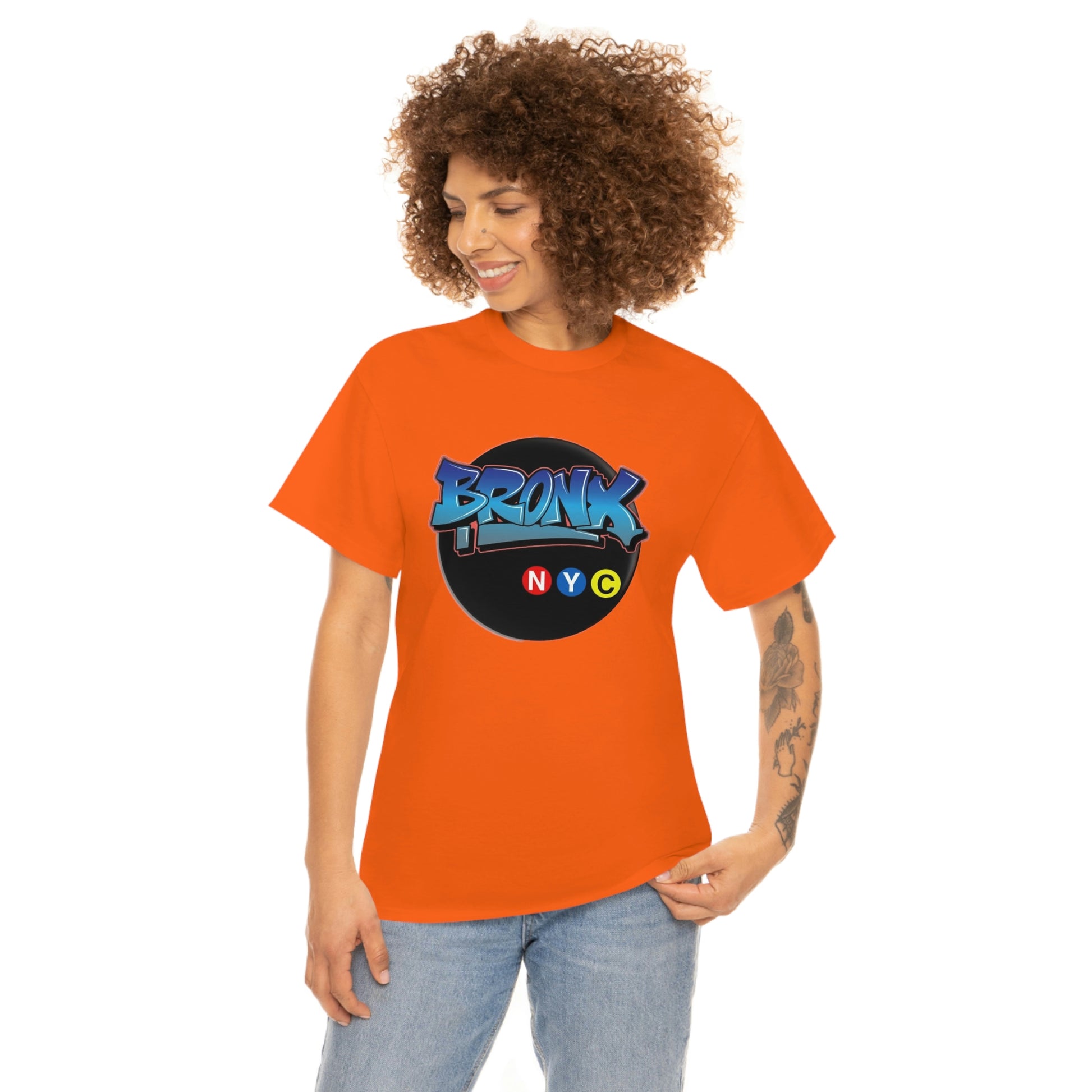 The Bronx Unisex Heavy Cotton Tee Female Model