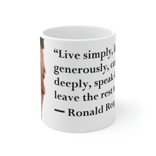 Ronald Reagan Collection Live simply, love generously Ceramic Mug