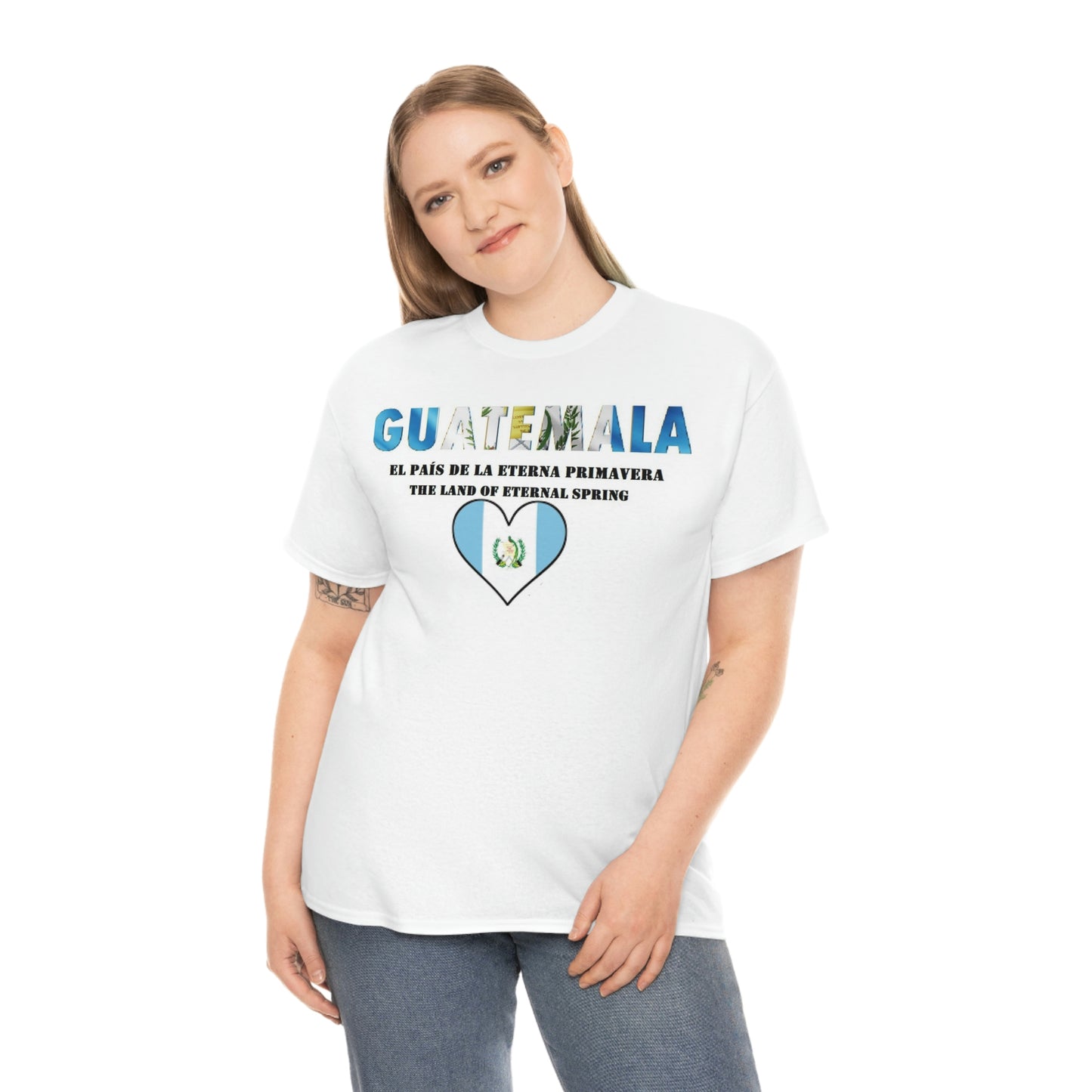 Guatemala The Land of Eternal Spring  / El País de la Eterna Primavera Unisex Heavy Cotton Tee