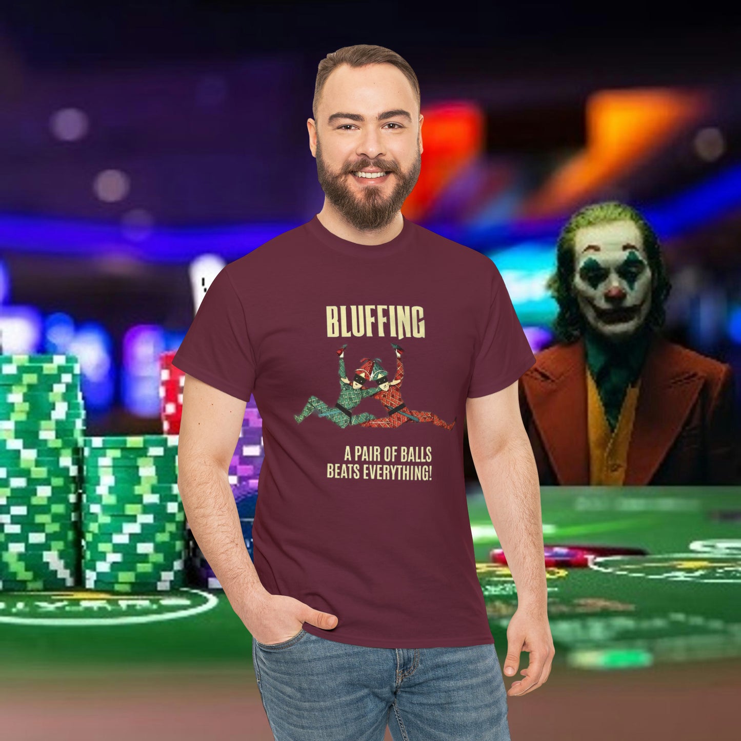 Bluffing - A Pair Of Balls Beats Everything Unisex Heavy Cotton Tee
