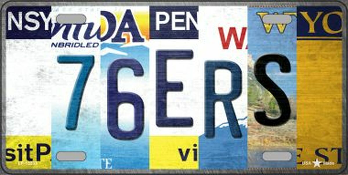 76ers Folk Art Novelty Metal License Plate