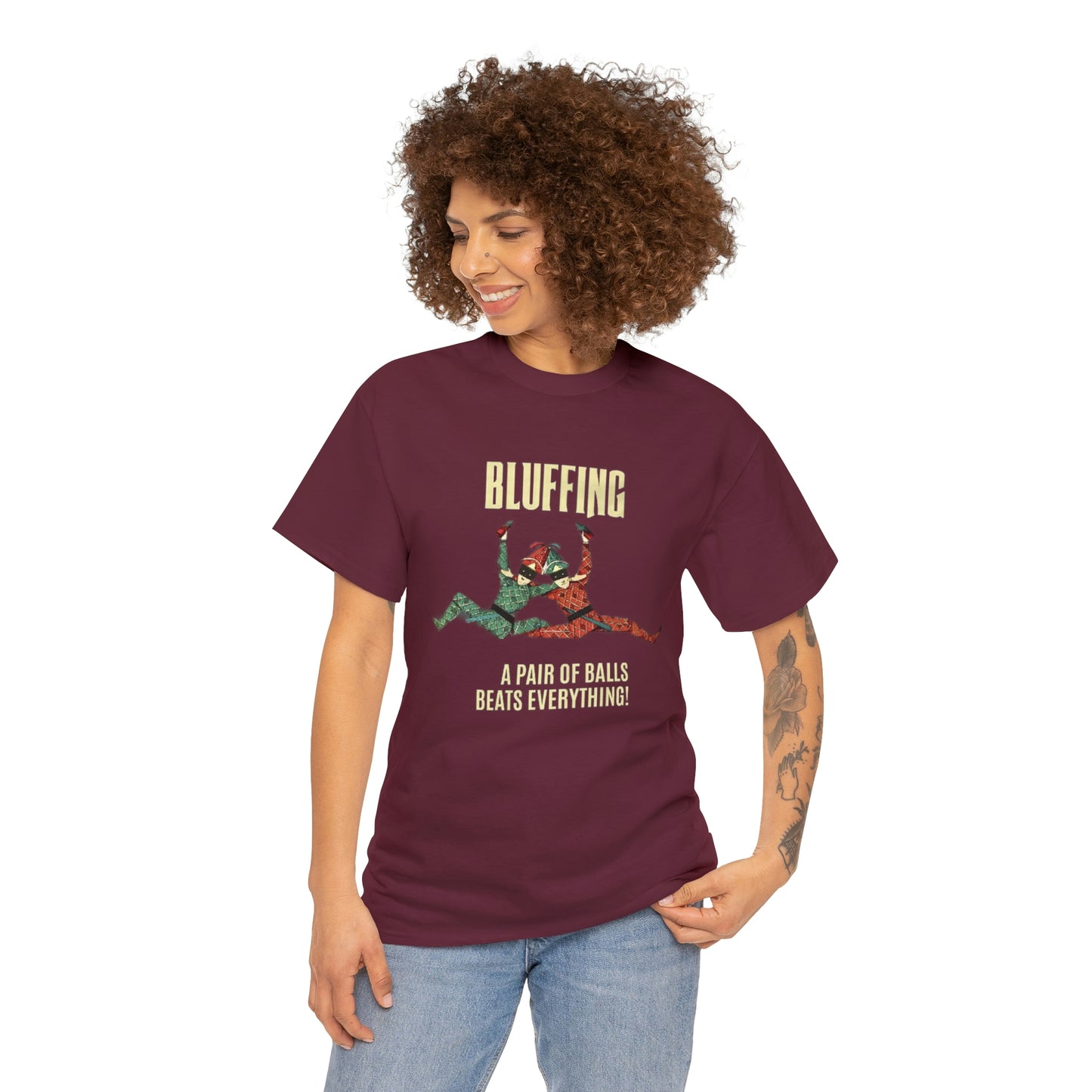 Bluffing - A Pair Of Balls Beats Everything Unisex Heavy Cotton Tee