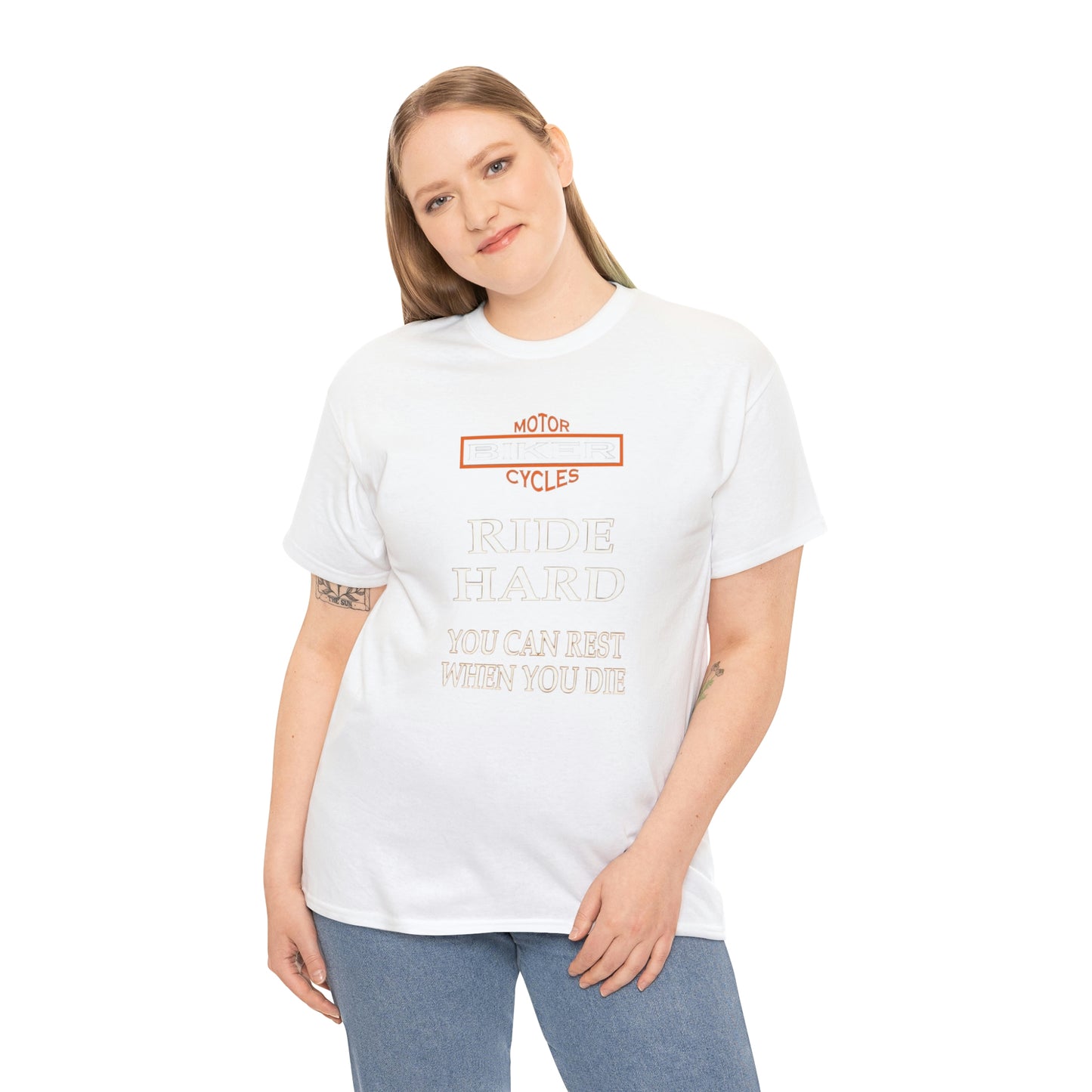 Ride Hard Bikers Unisex Heavy Cotton Tee Shirt
